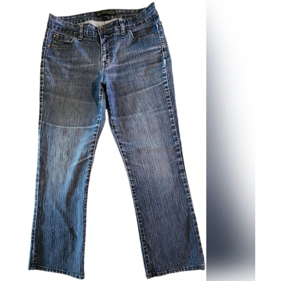 Nine West Straight-leg Stretch Denim Blue Jeans Women's 6 - Picture 1 of 10